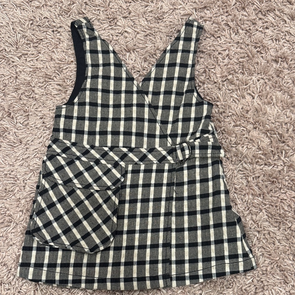 Zara Plaid Sleeveless Dress with Belt